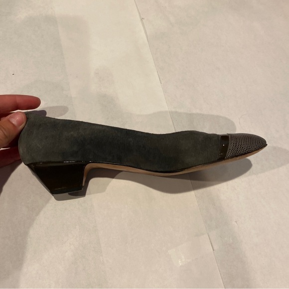 (1) Trendy Pair Of Vintage Gray Amalfi Women’s Dress Designer Heels Size 8 - Picture 10 of 15